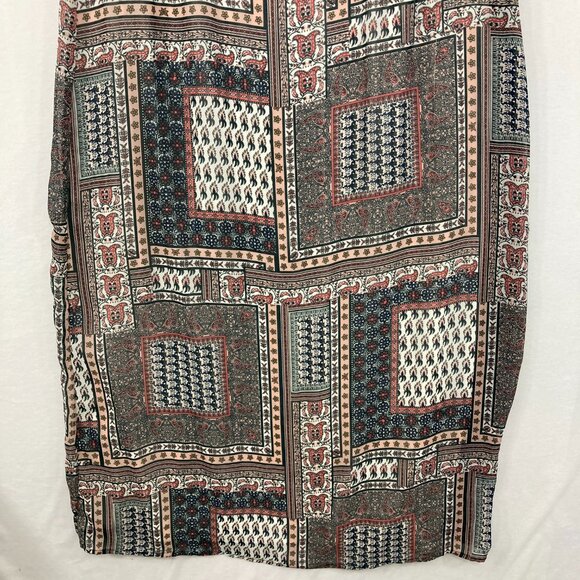 Junarose size 14 Multicolor Patchwork Boho Print Maxi Dress Feminine Vacation - Picture 4 of 11